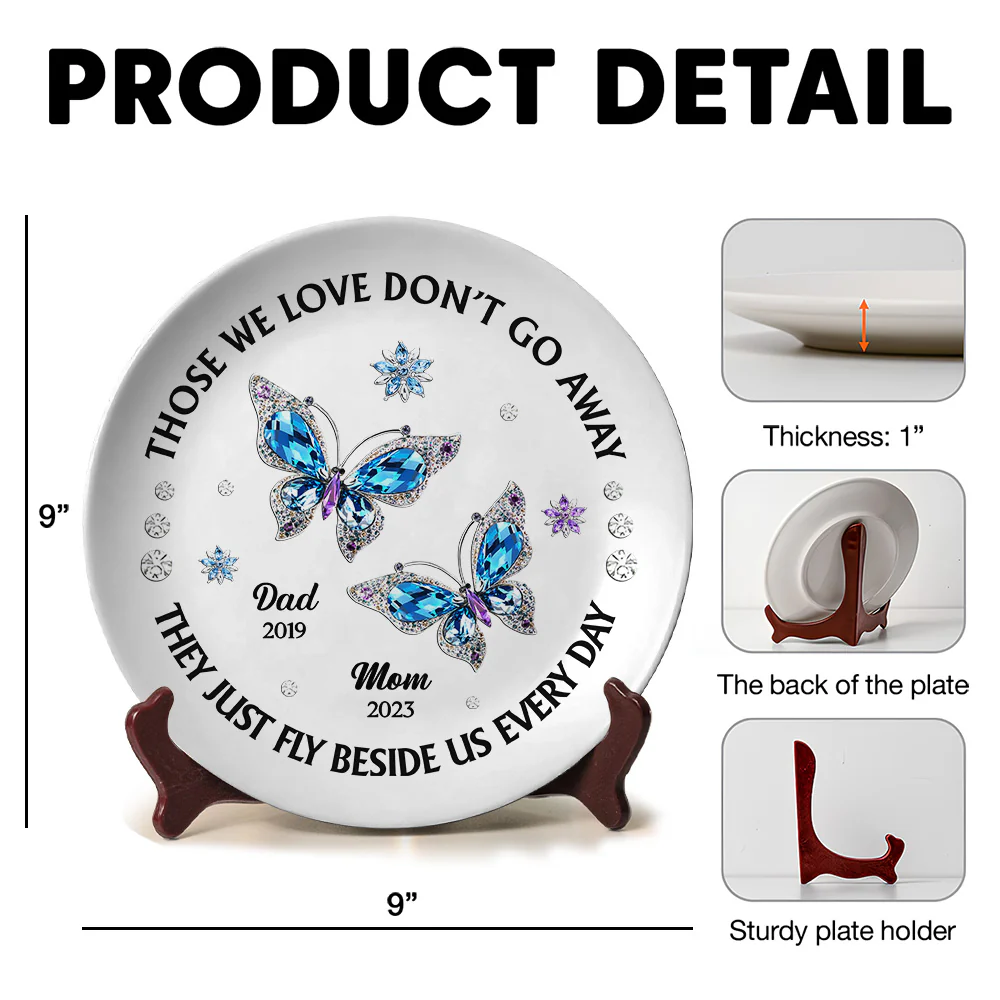 Those We Love Beside Us Every Day - Personalized Custom Plate - Image 5