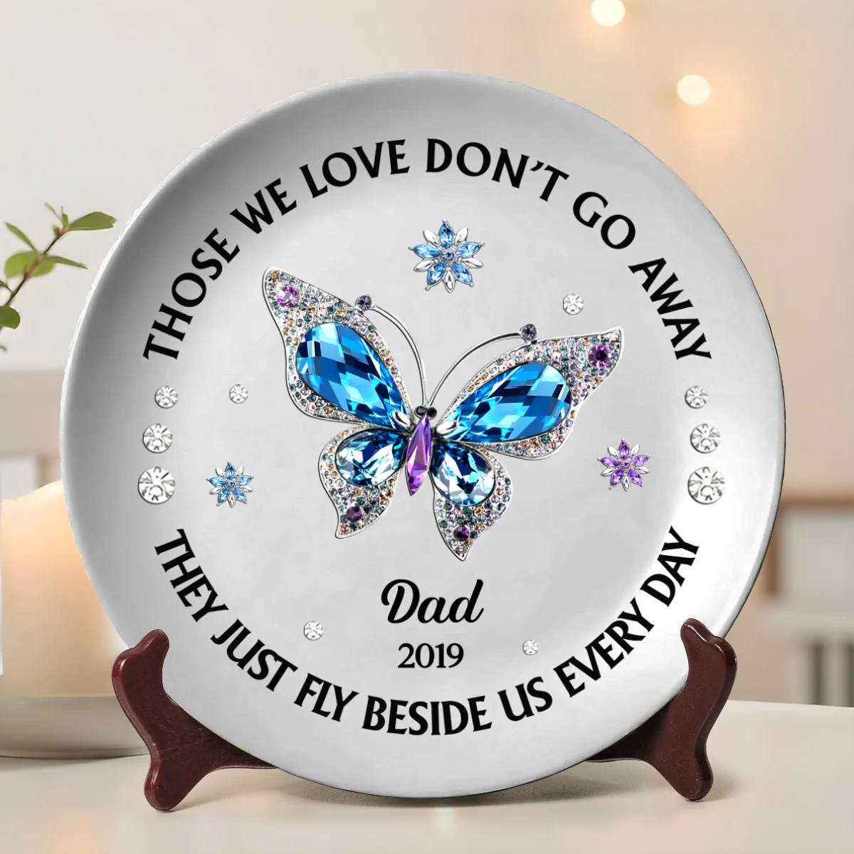 Those We Love Beside Us Every Day - Personalized Custom Plate - Image 6