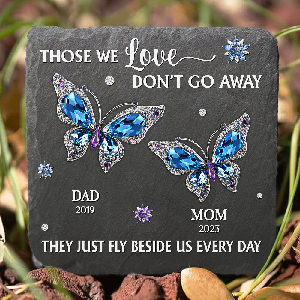 Those We Love Beside Us Every Day - Personalized Custom Square Shaped Stone - Image 3
