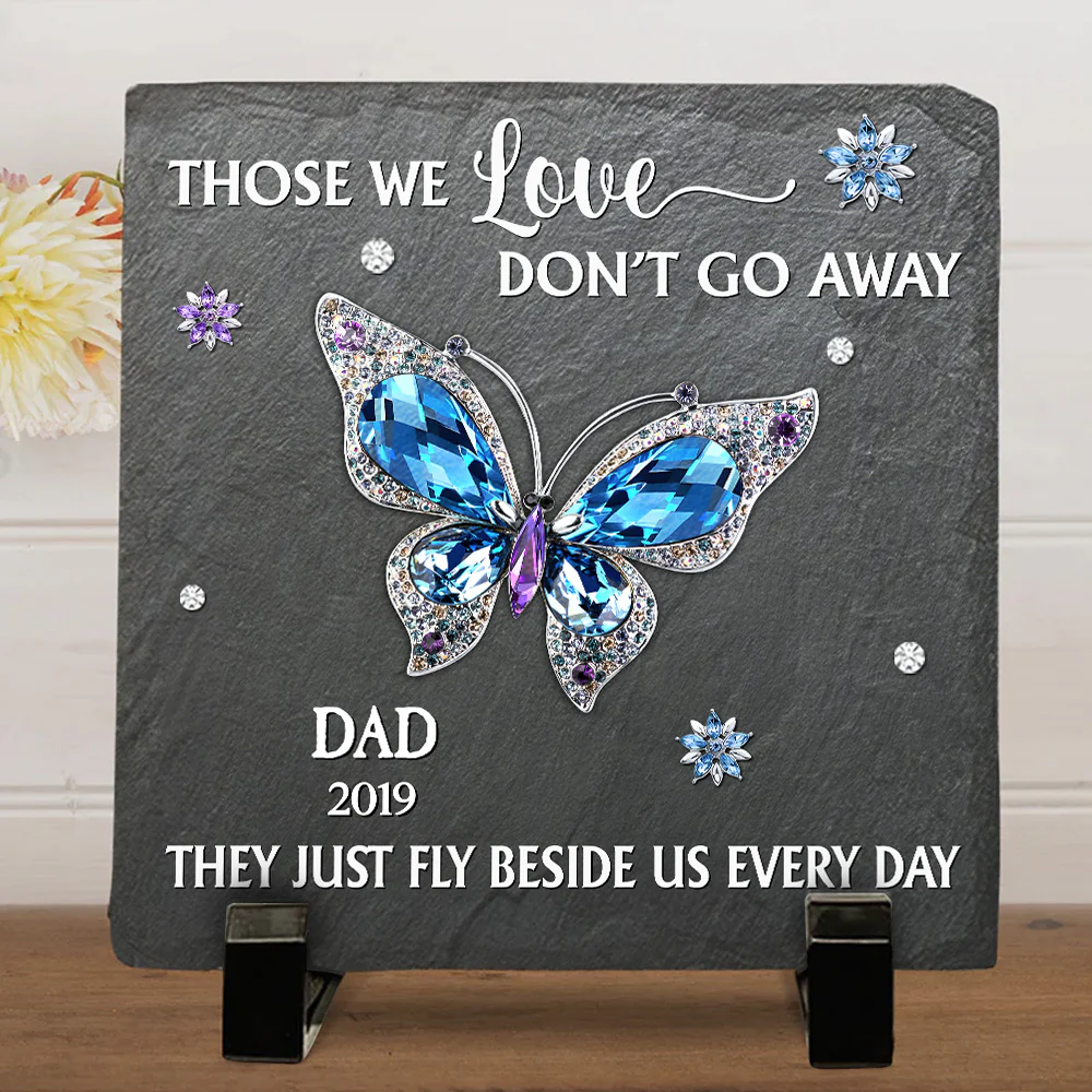 Those We Love Beside Us Every Day - Personalized Custom Square Shaped Stone - Image 5
