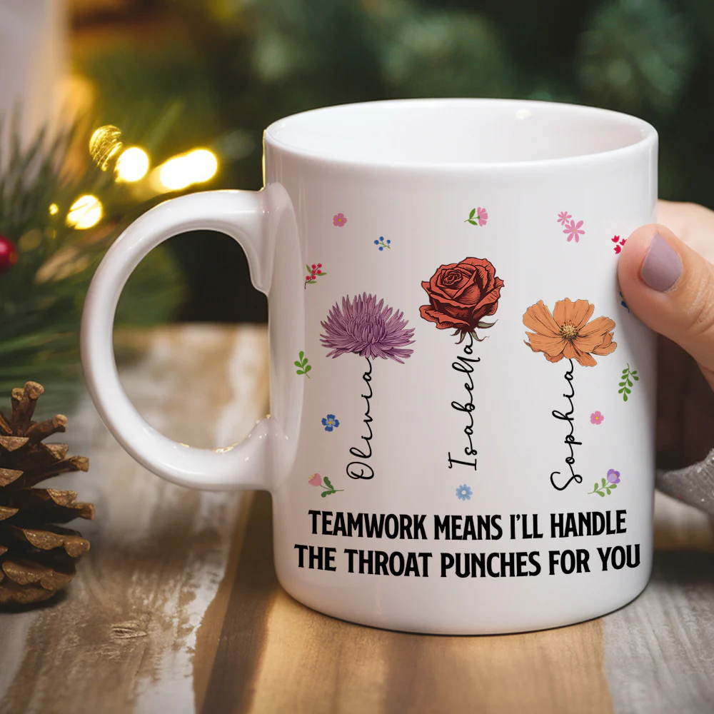 Throwing A Punch - Personalized Custom Coffee Mug - Image 3