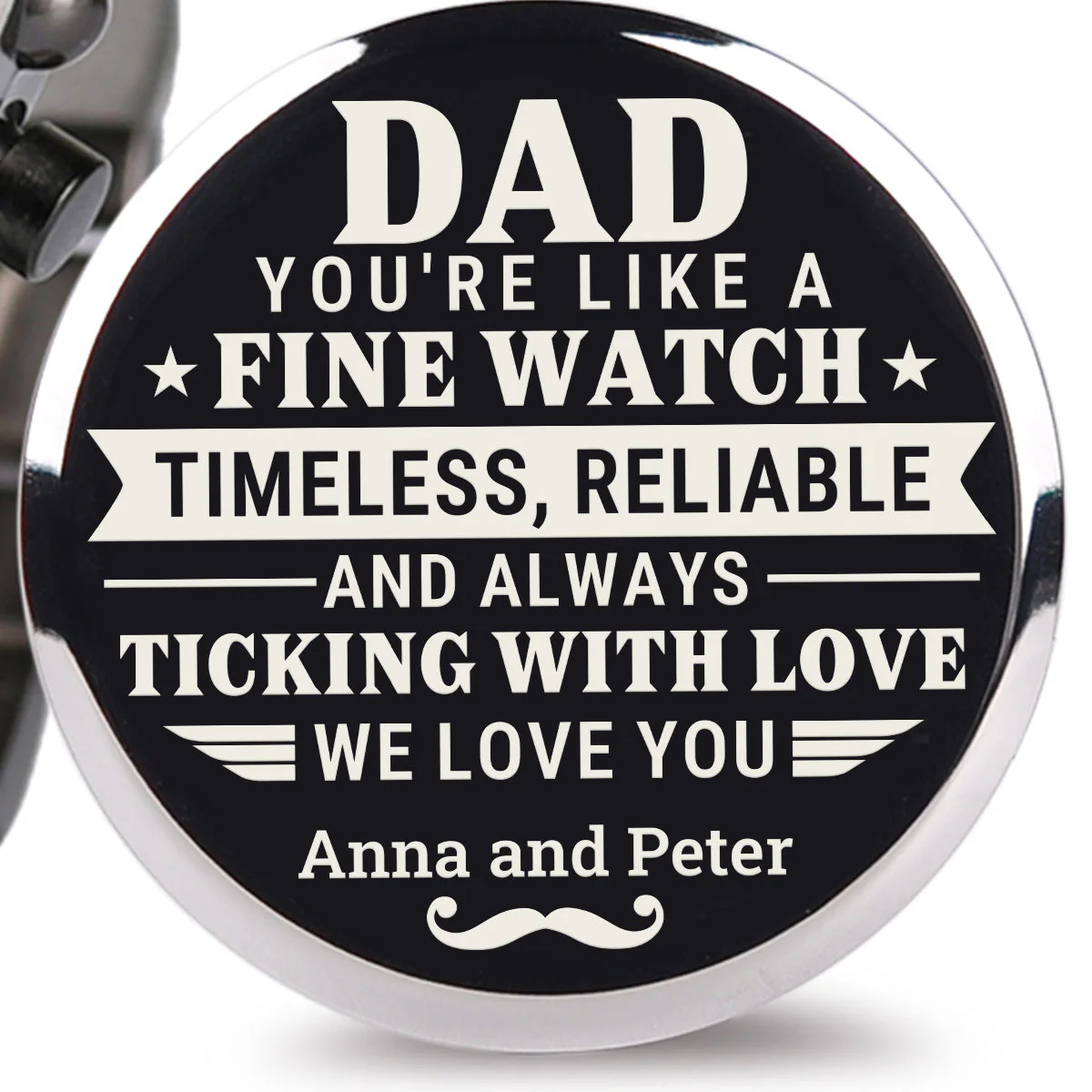 Ticking With Love - Personalized Engraved Wooden Watches GQ026 - Image 2