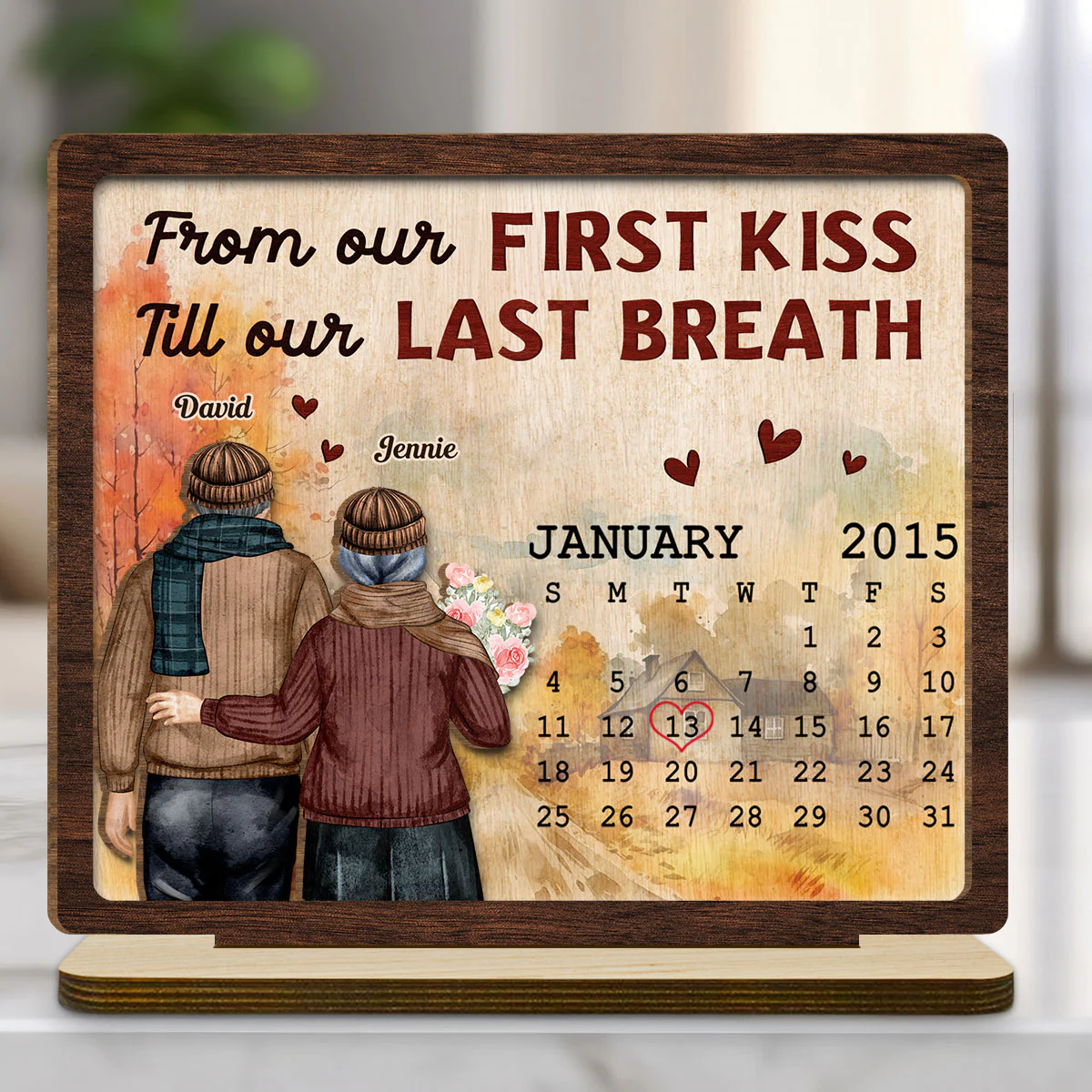 Till My Last Breath - Personalized Custom 2-Layer Wood Plaque With Flat Base - Image 2