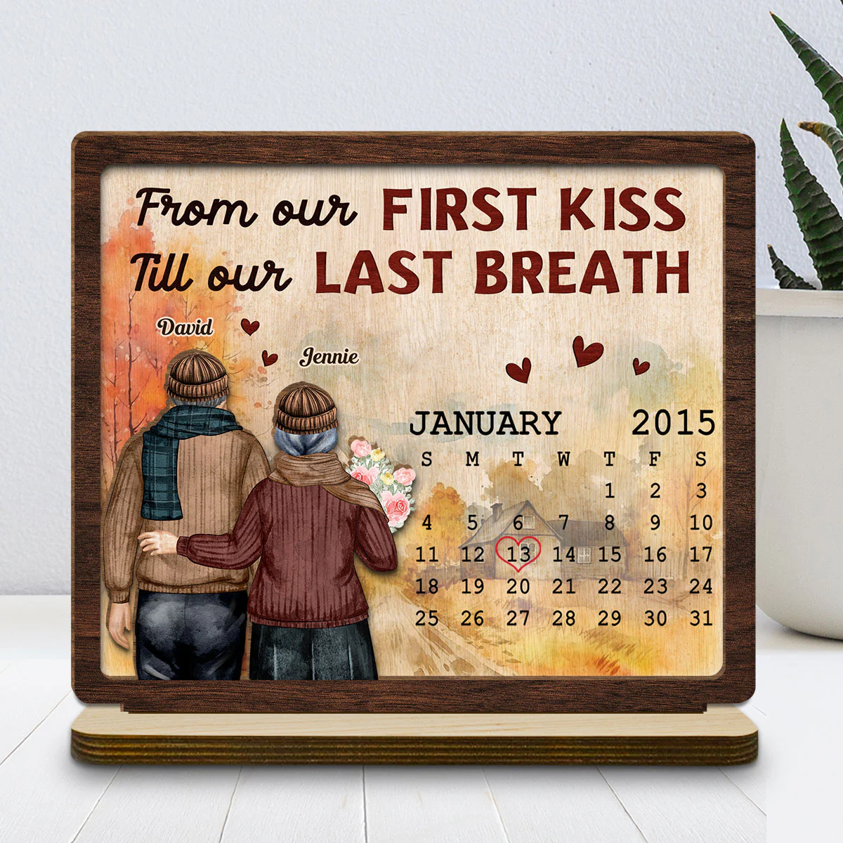 Till My Last Breath - Personalized Custom 2-Layer Wood Plaque With Flat Base - Image 3