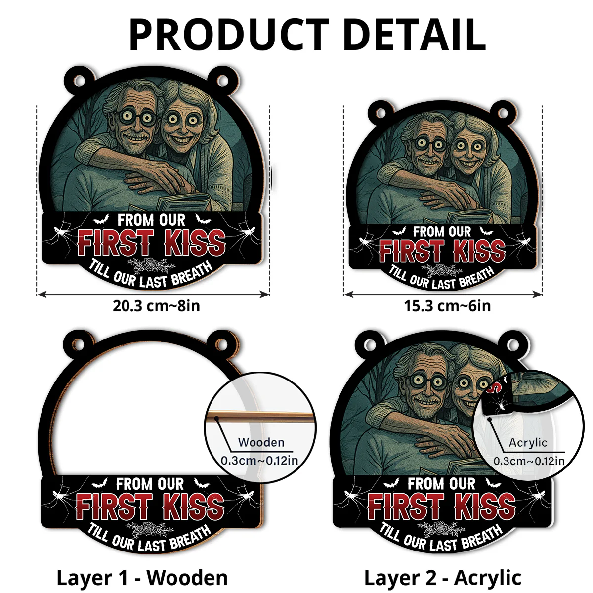 Till Our Last Breath Halloween - Personalized Custom Suncatcher - Image 6