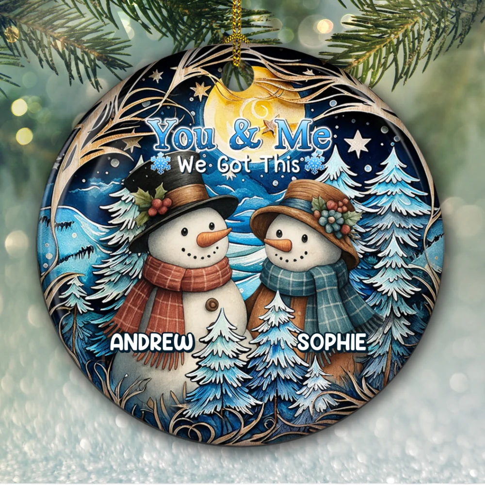 Timeless Winter Ornament - Personalized Custom Ceramic Ornament - Image 6