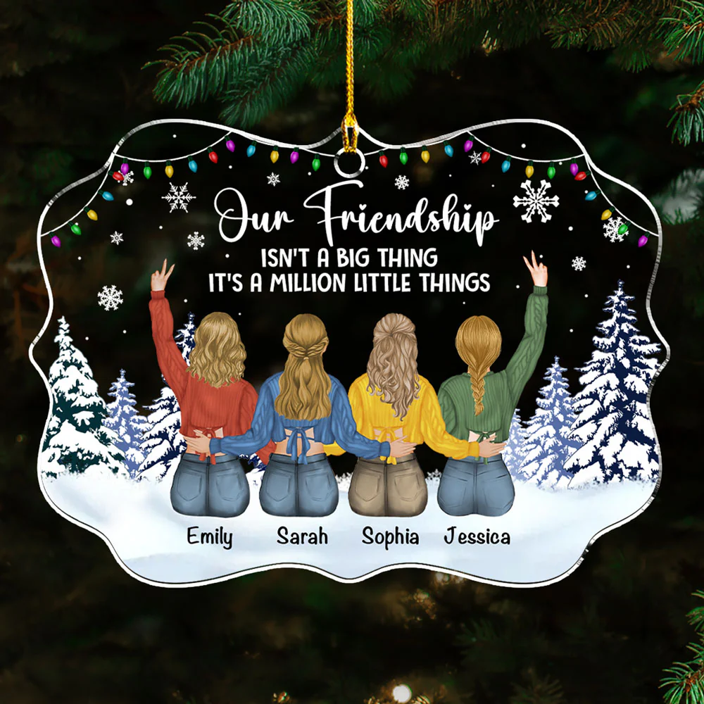 Tiny Moments Big Feelings Always - Personalized Custom Acrylic Ornament - Image 2