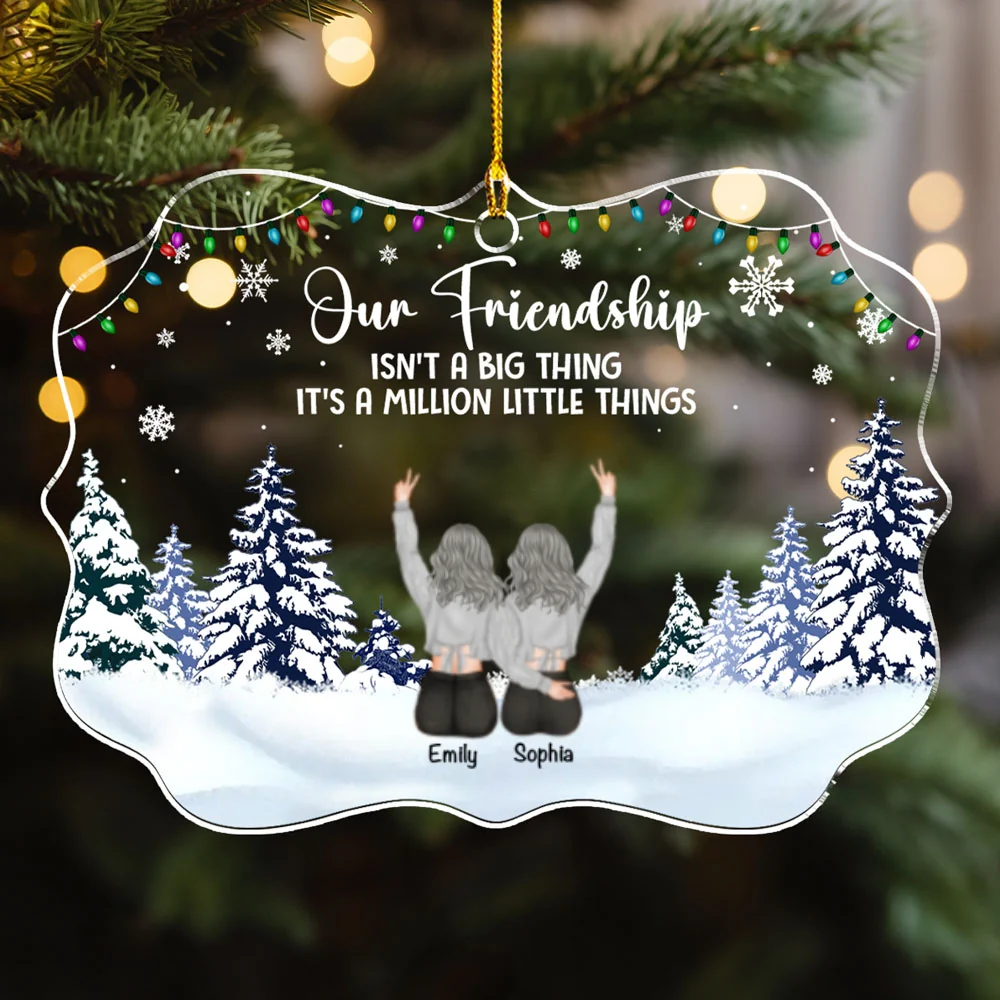 Tiny Moments Big Feelings Always - Personalized Custom Acrylic Ornament - Image 7