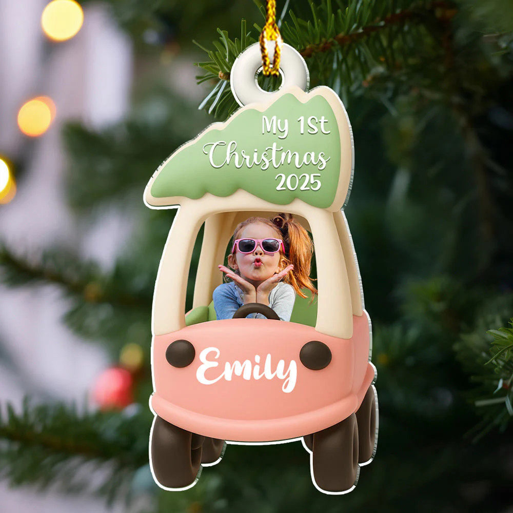 Tiny Rider Christmas - Personalized Custom Acrylic Ornament - Image 3