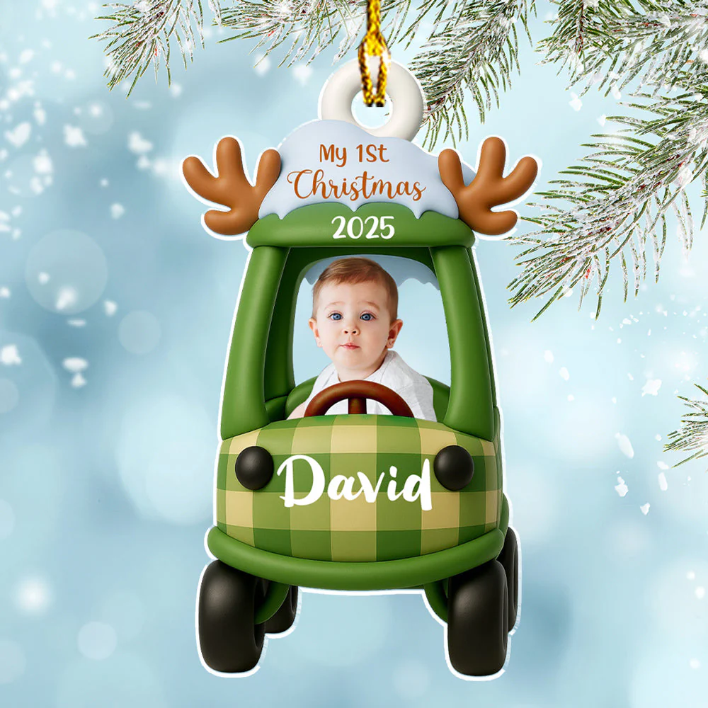Tiny Rider Christmas - Personalized Custom Acrylic Ornament - Image 4
