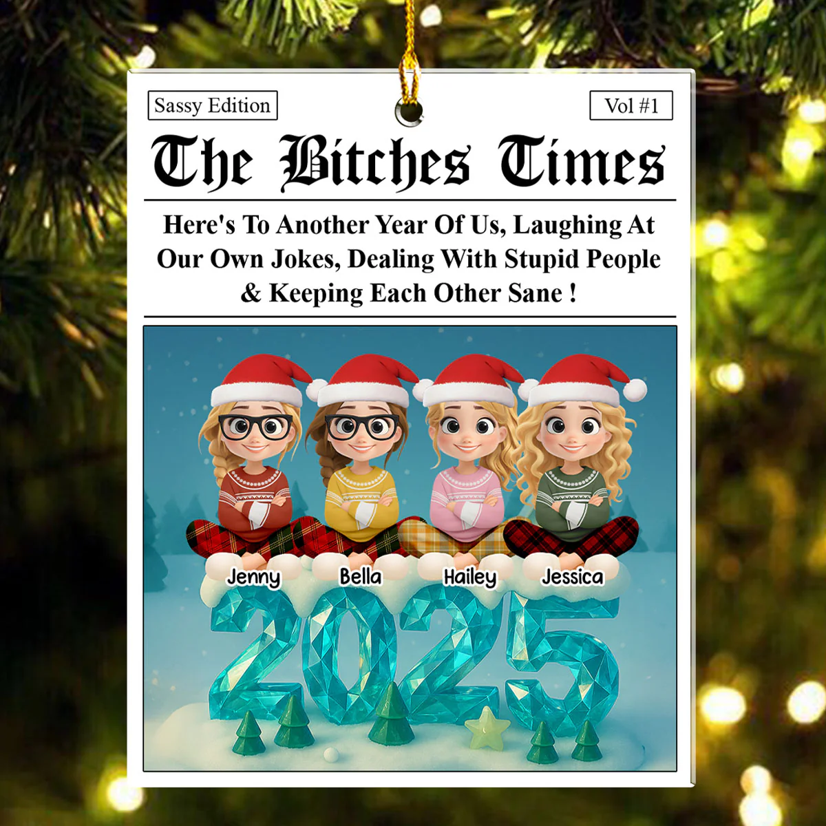 To Another Year Of Us - Personalized Custom Acrylic Ornament - Image 3