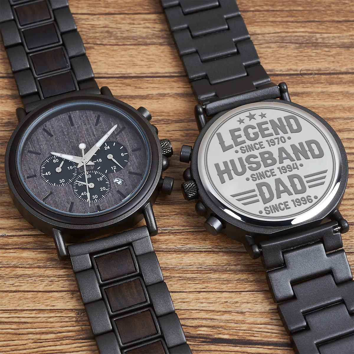 To Be Dad - Personalized Engraved Wooden Watches GQ026 - Image 3
