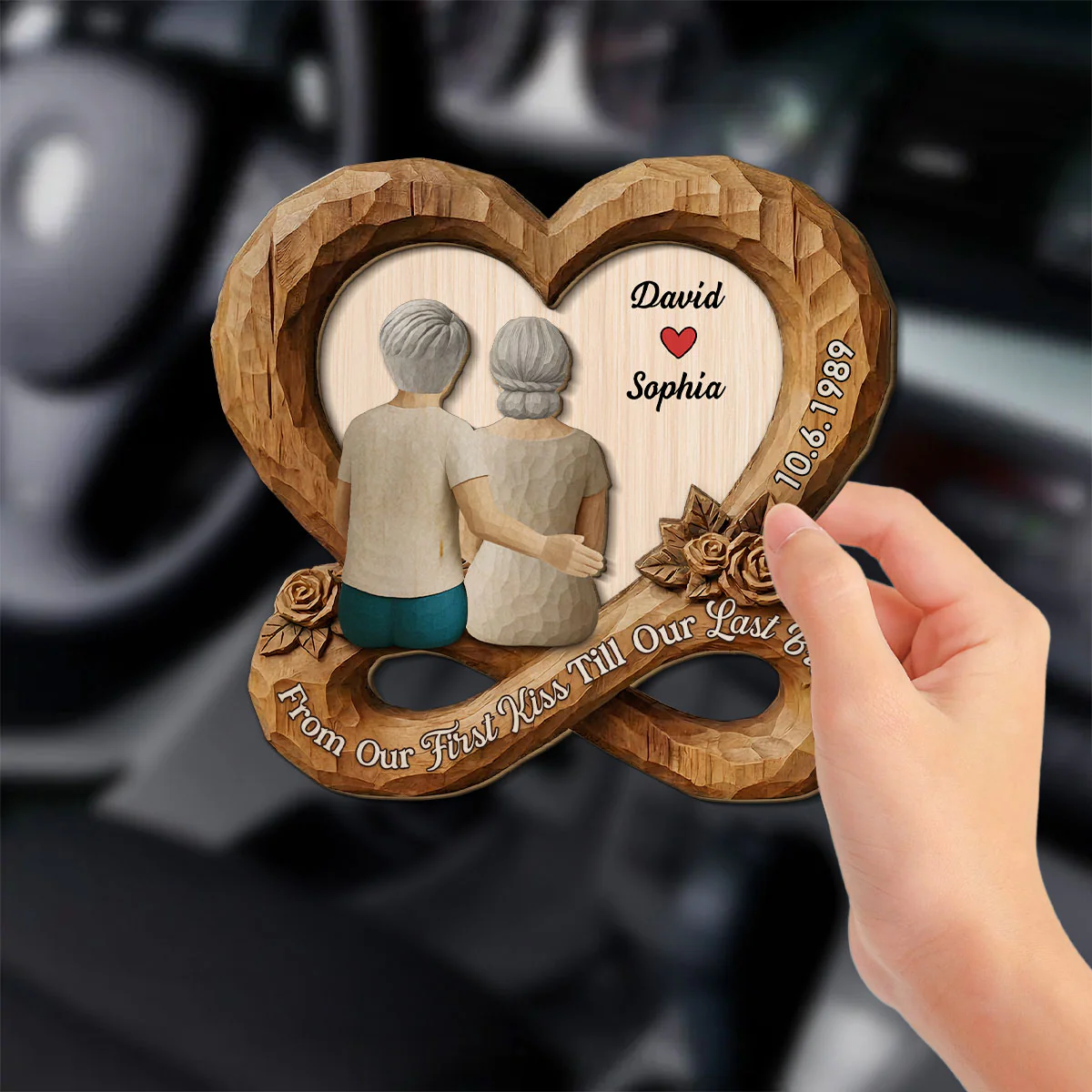To Forever With You - Personalized Custom Car Visor Clip - Image 3