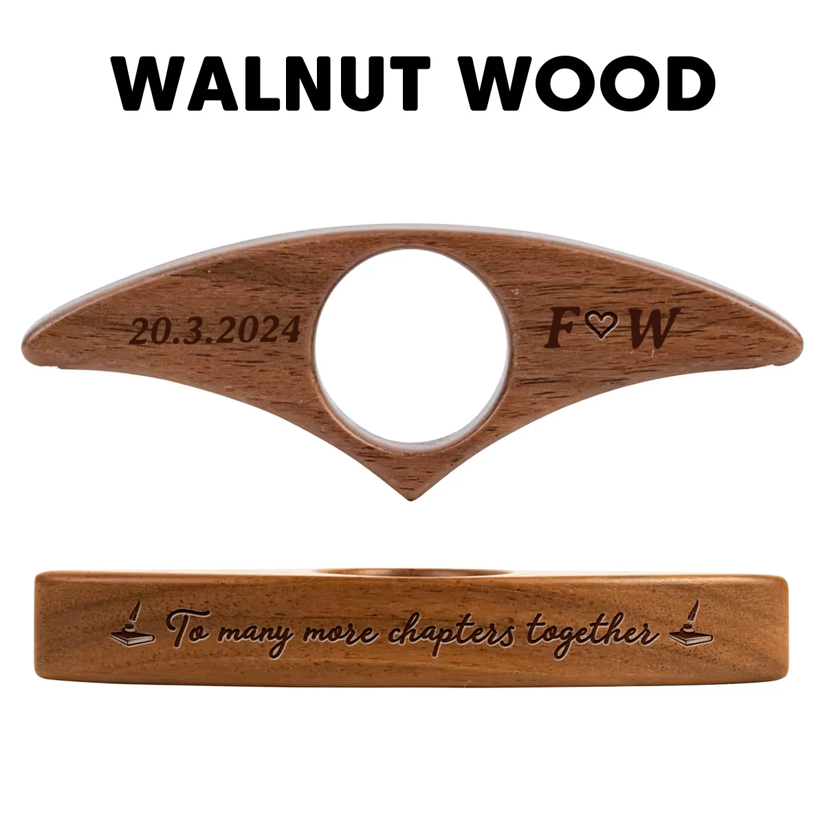 To Many More Chapters Together - Personalized Custom Book Page Holder - Image 8