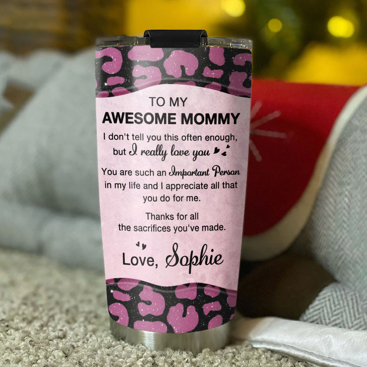 To My Awesome Mom - Personalized Custom Tumbler - Image 5