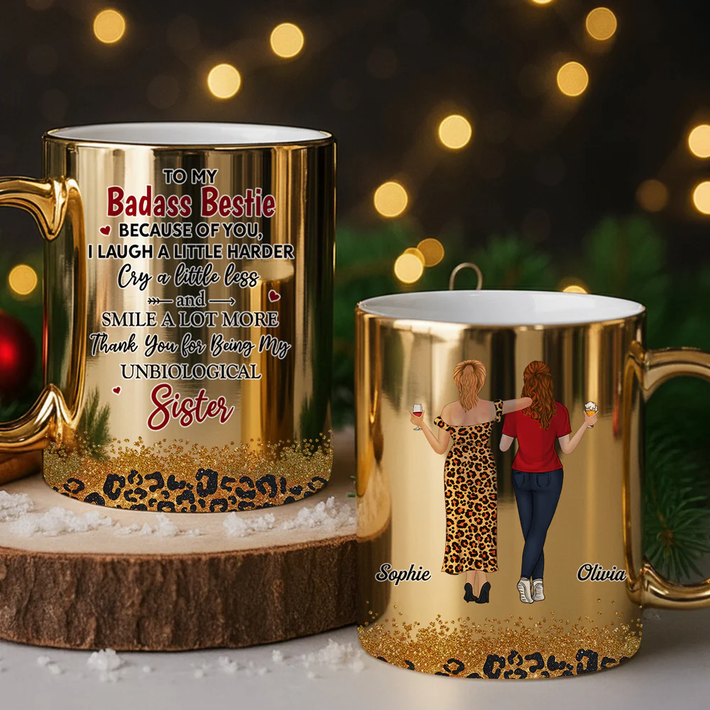 To My Badass Bestie - Personalized Custom Metallic Mug
