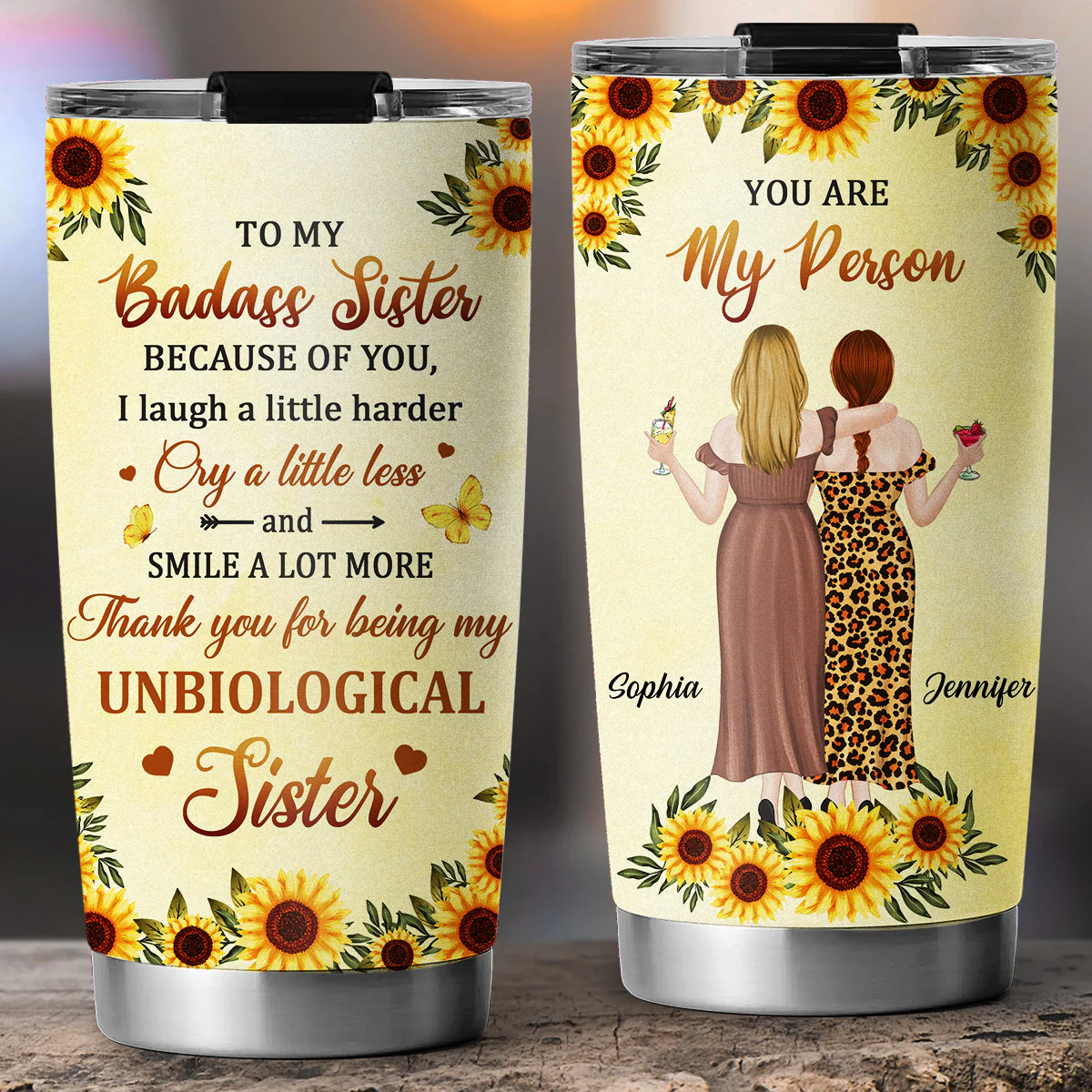 To My Badass Bestie - Personalized Custom Tumbler - Image 2