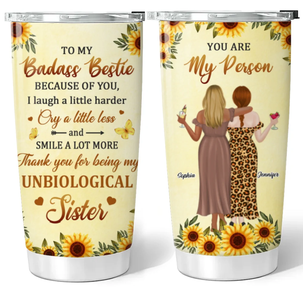 To My Badass Bestie - Personalized Custom Tumbler - Image 6