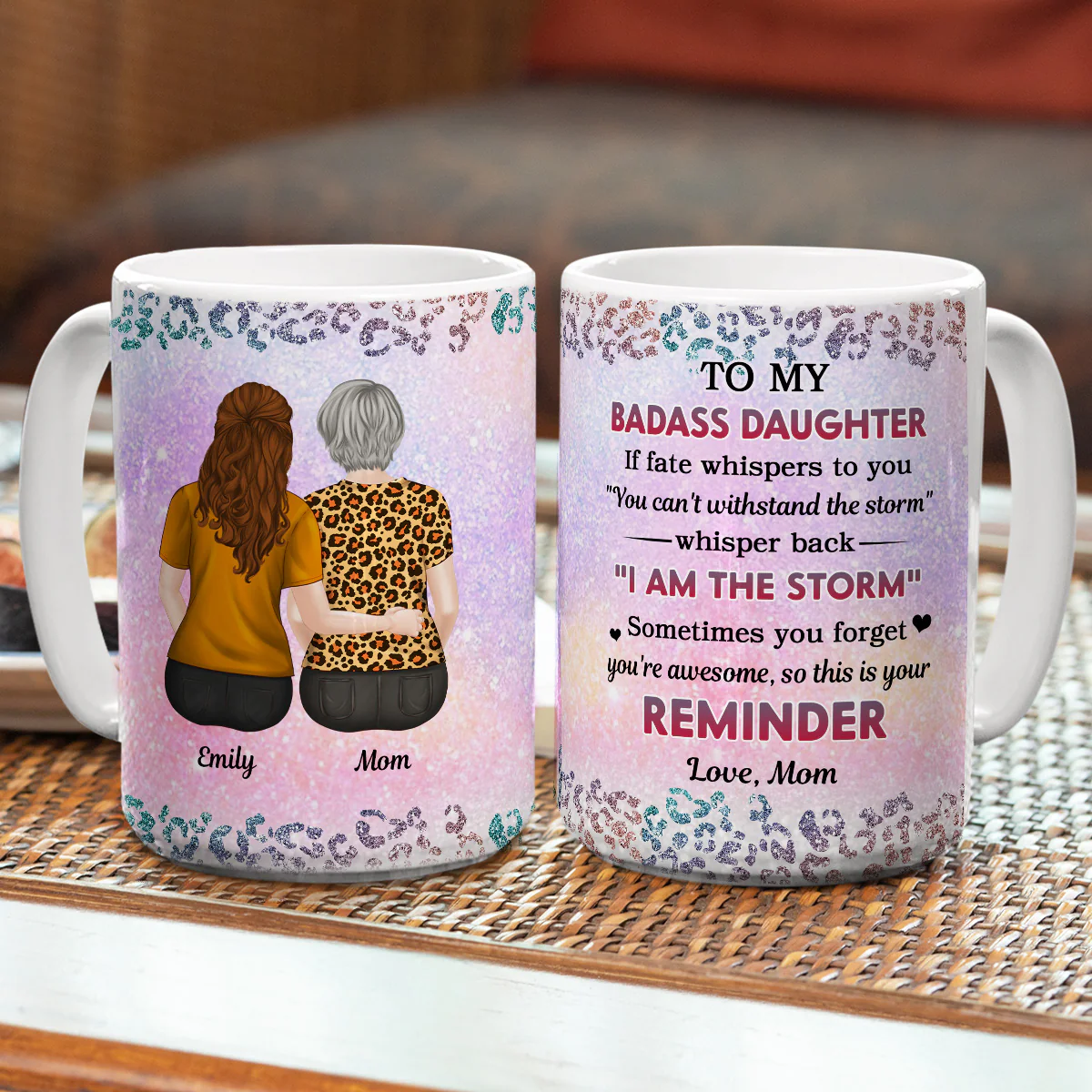 To My Badass Daughter - Personalized Custom Coffee Mug - Image 4