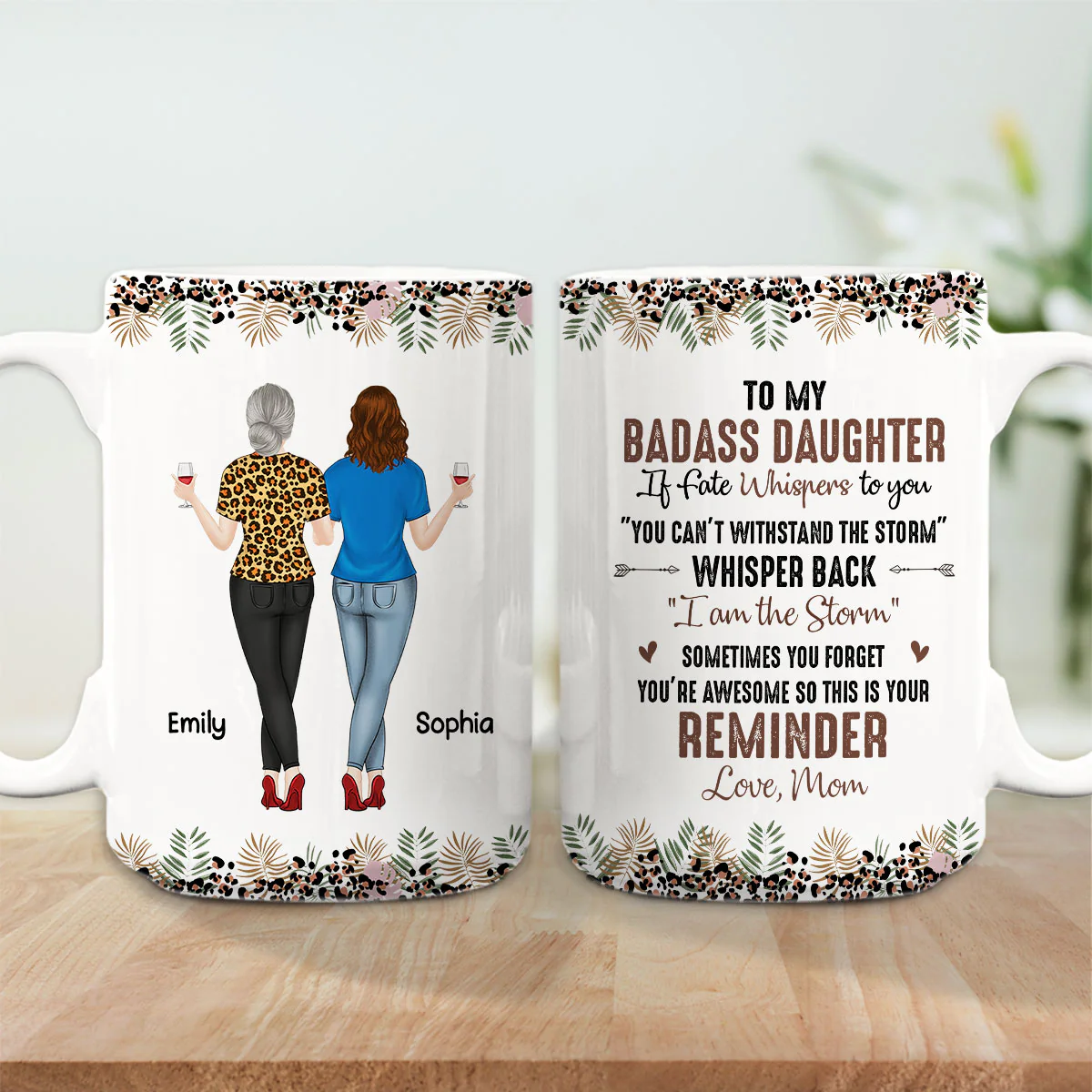 To My Badass Daughter - Personalized Custom Coffee Mug - Image 5