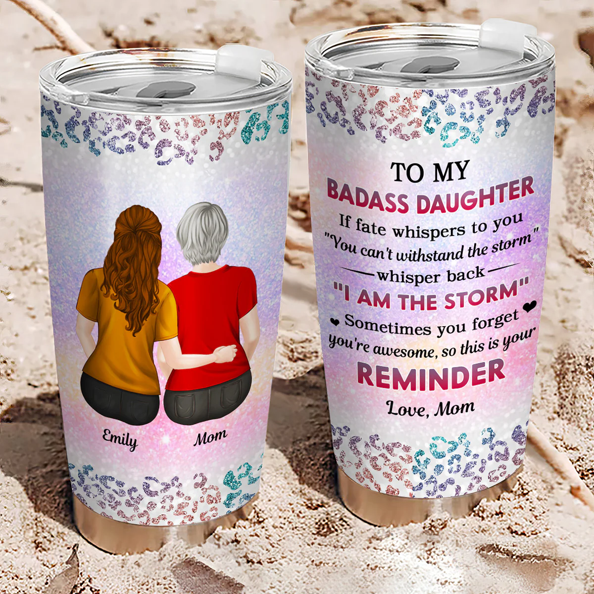 To My Badass Daughter - Personalized Custom Tumbler - Image 4