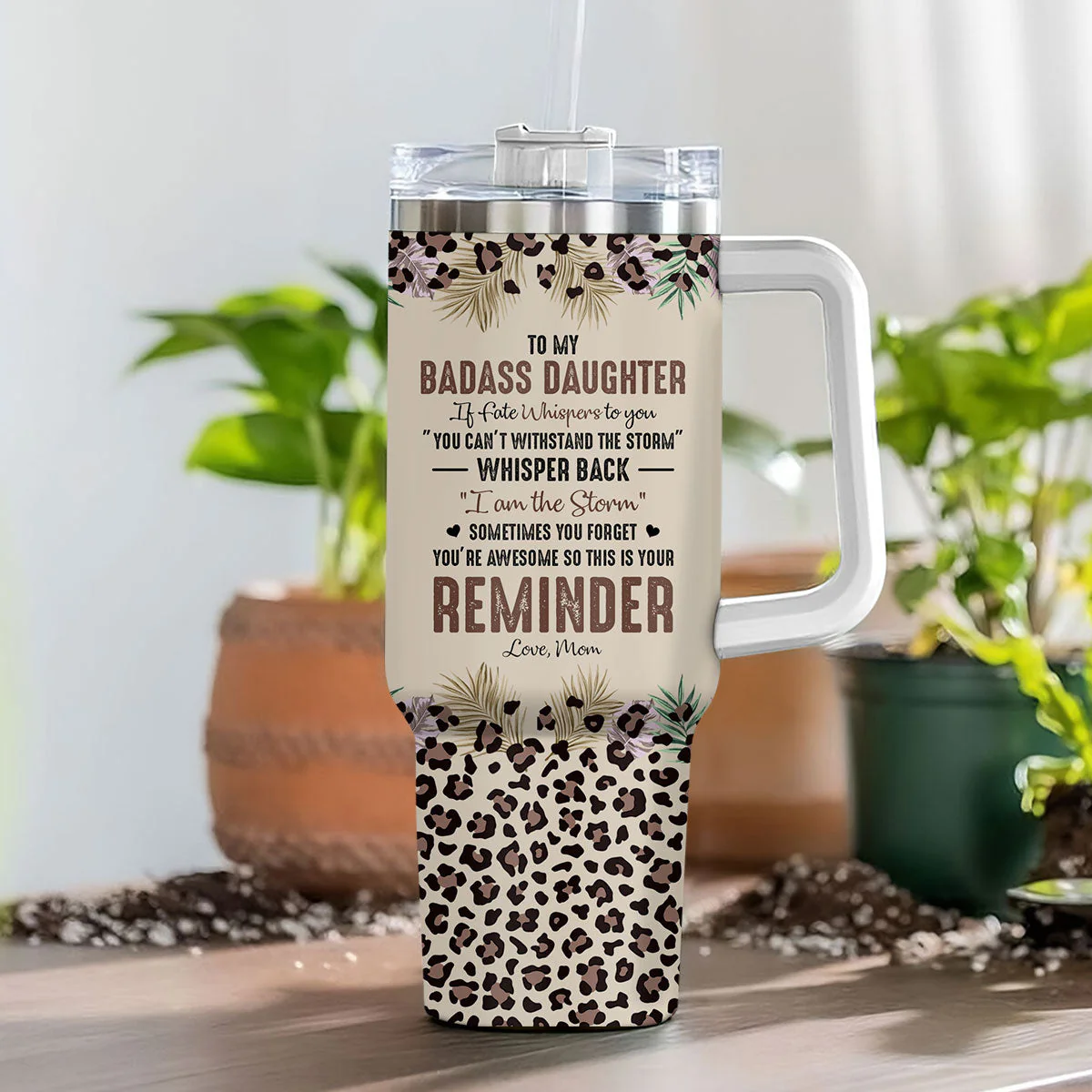 To My Badass Daughter - Personalized Custom 40 Oz Tumbler - Image 3