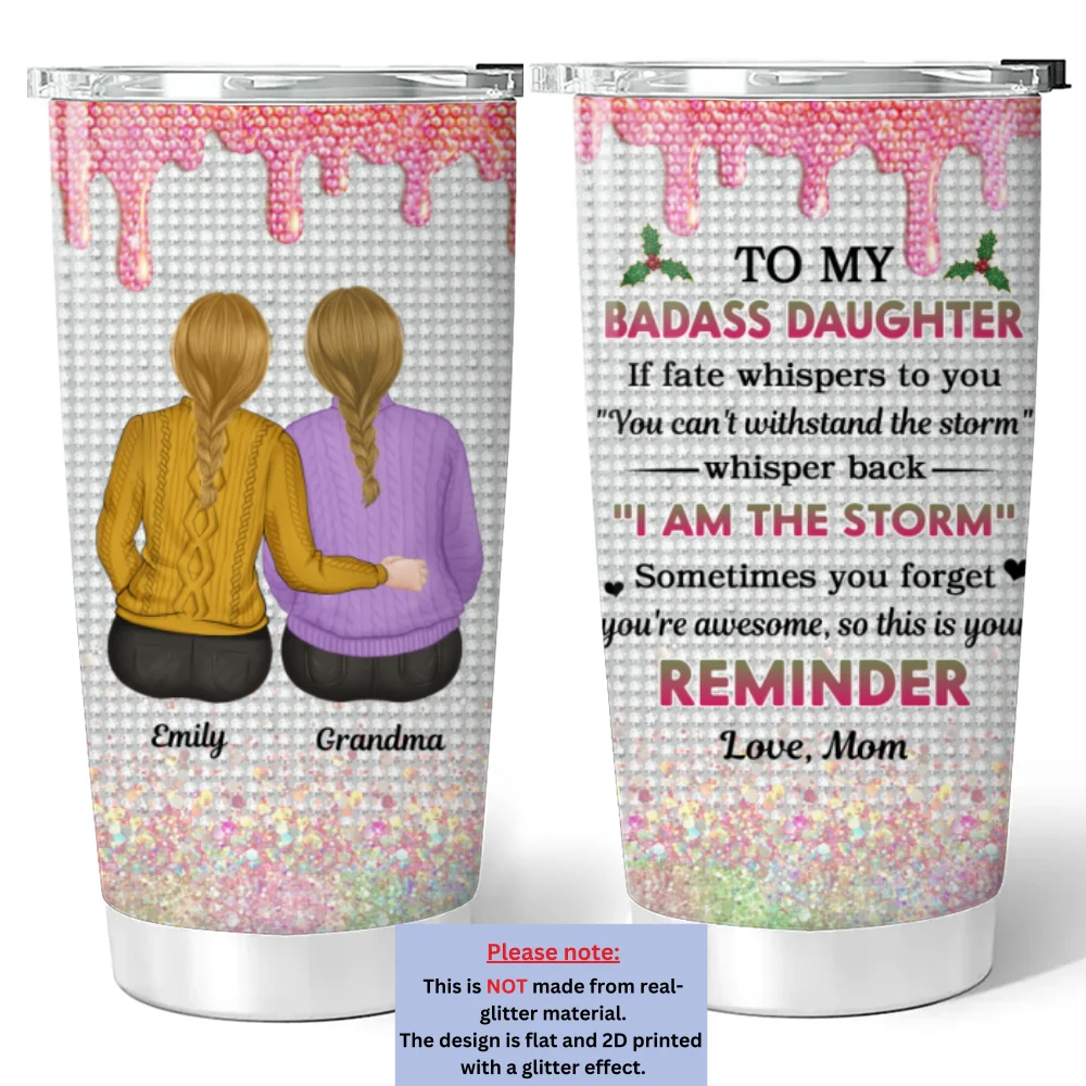 To My Badass Daughter Xmas - Personalized Custom Tumbler - Image 6