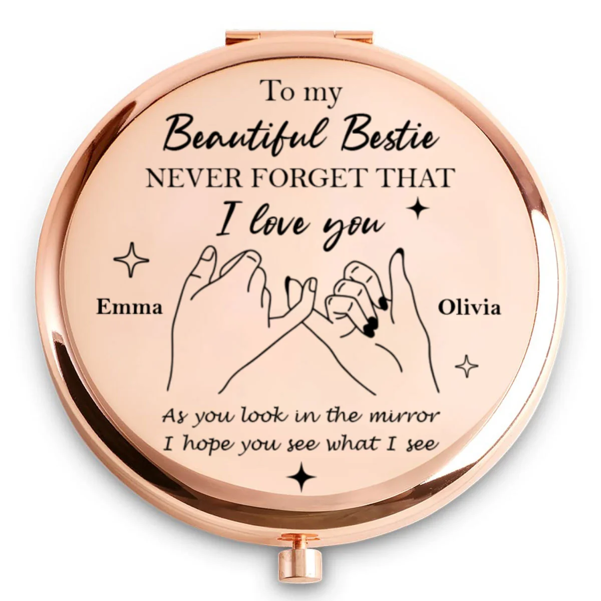 To My Beautiful Bestie - Personalized Custom Compact Mirror - Image 6