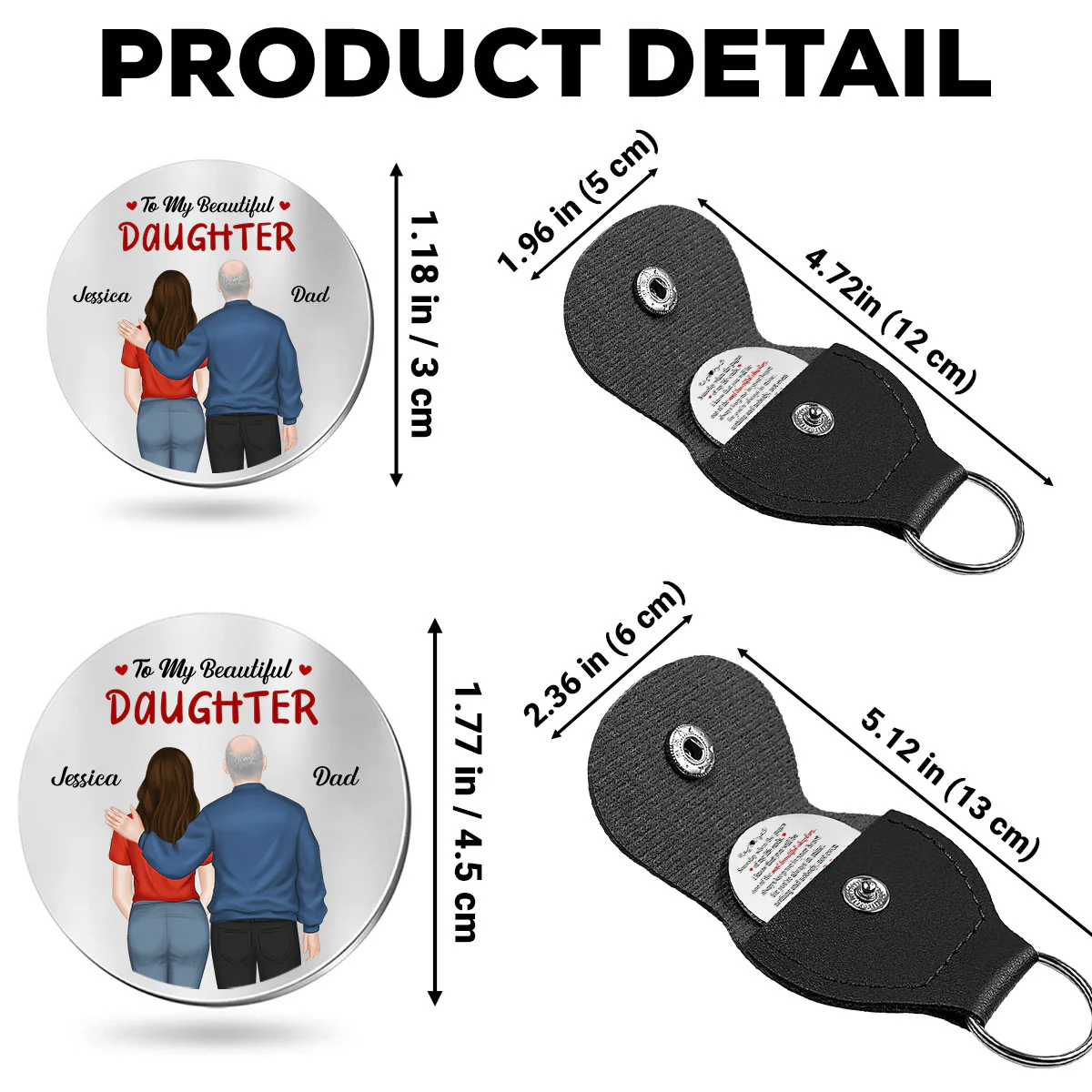 To My Beautiful Daughter - Personalized Custom Pocket Hug - Image 5