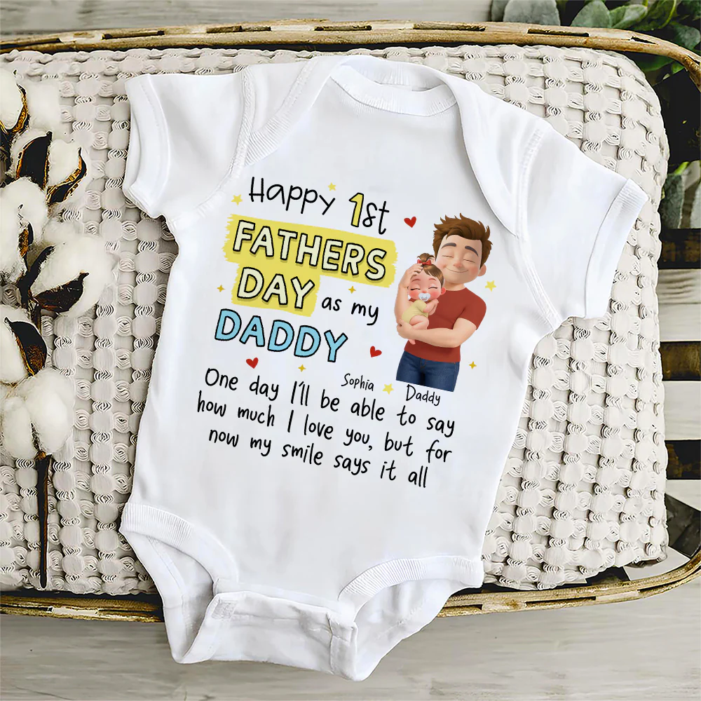 To My Daddy - Personalized Custom Baby Onesie - Image 4