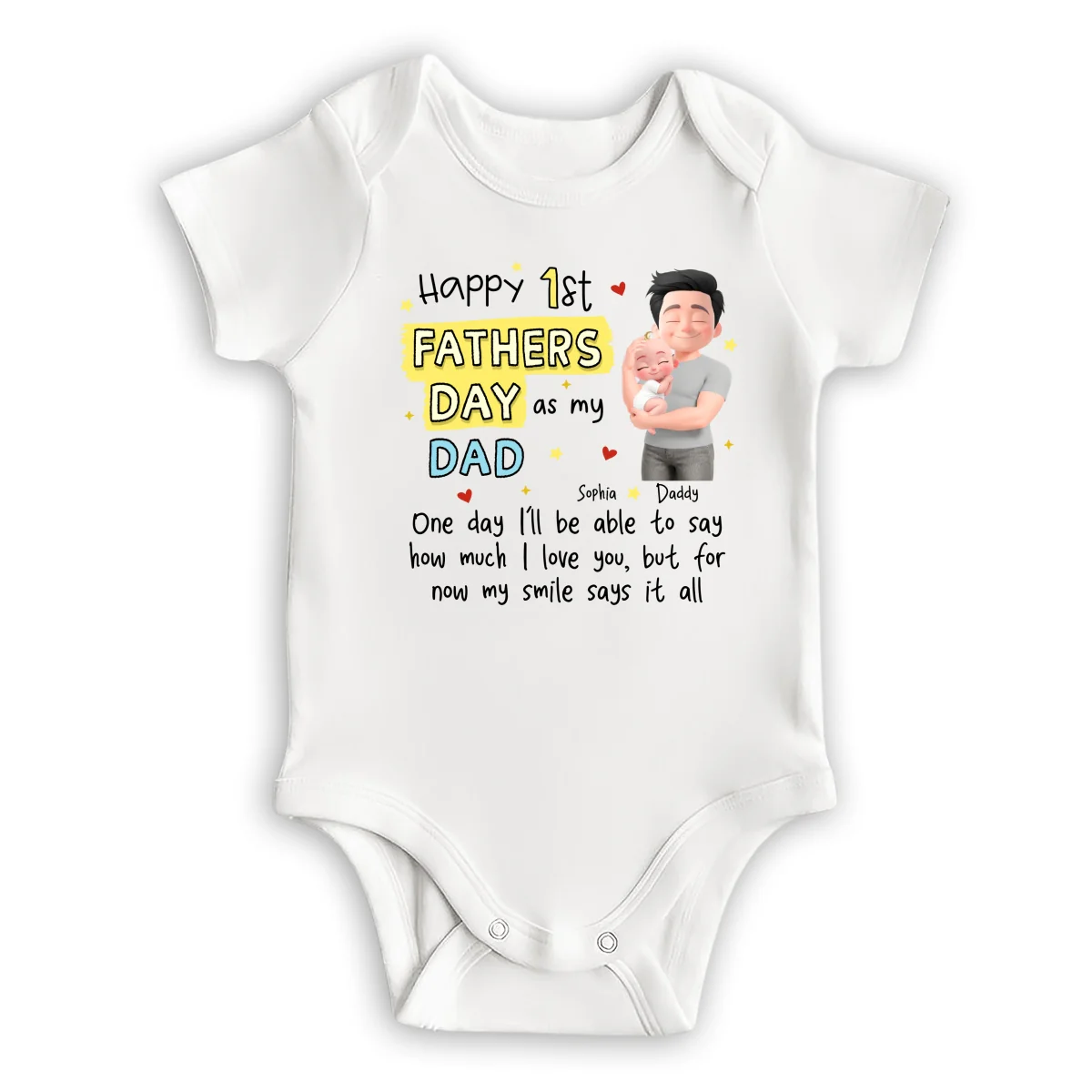 To My Daddy - Personalized Custom Baby Onesie - Image 6