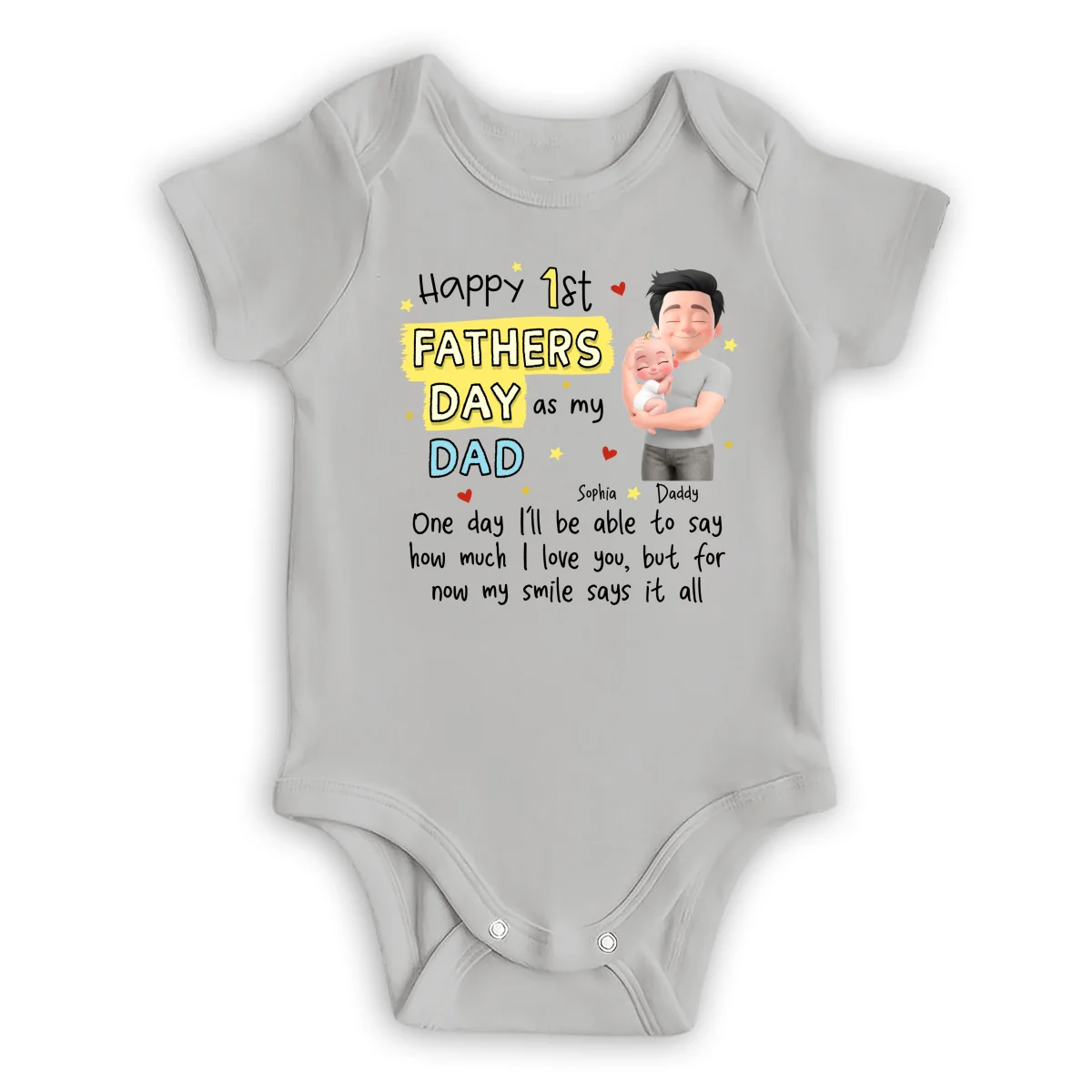 To My Daddy - Personalized Custom Baby Onesie - Image 7