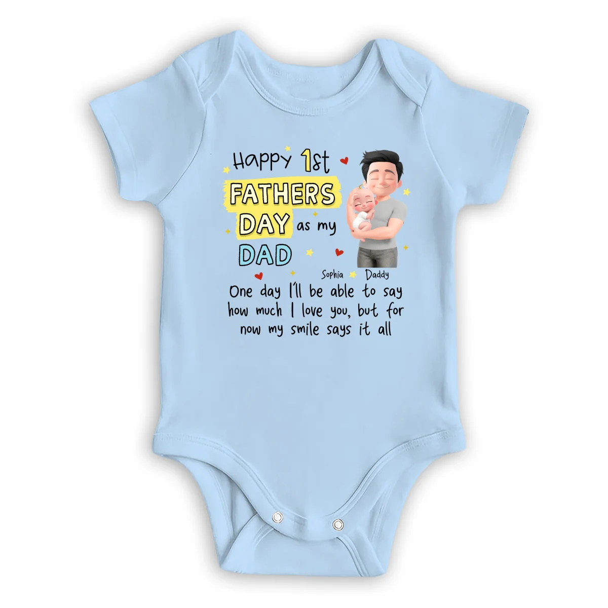To My Daddy - Personalized Custom Baby Onesie - Image 8