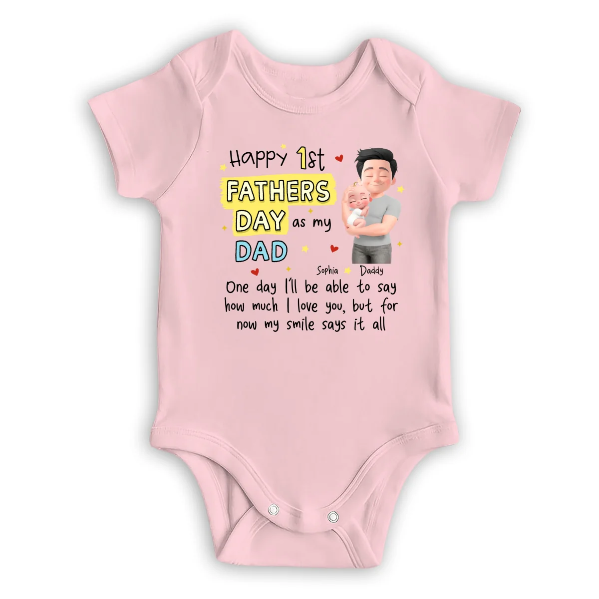 To My Daddy - Personalized Custom Baby Onesie - Image 9