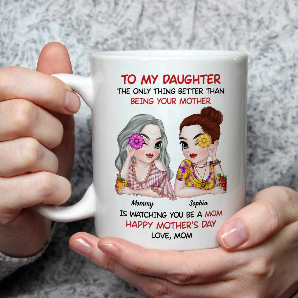 To My Daughter Hippie Version - Personalized Custom Coffee Mug - Image 2