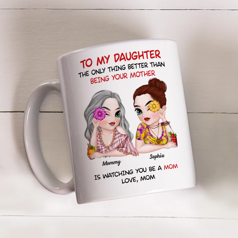 To My Daughter Hippie Version - Personalized Custom Coffee Mug - Image 3