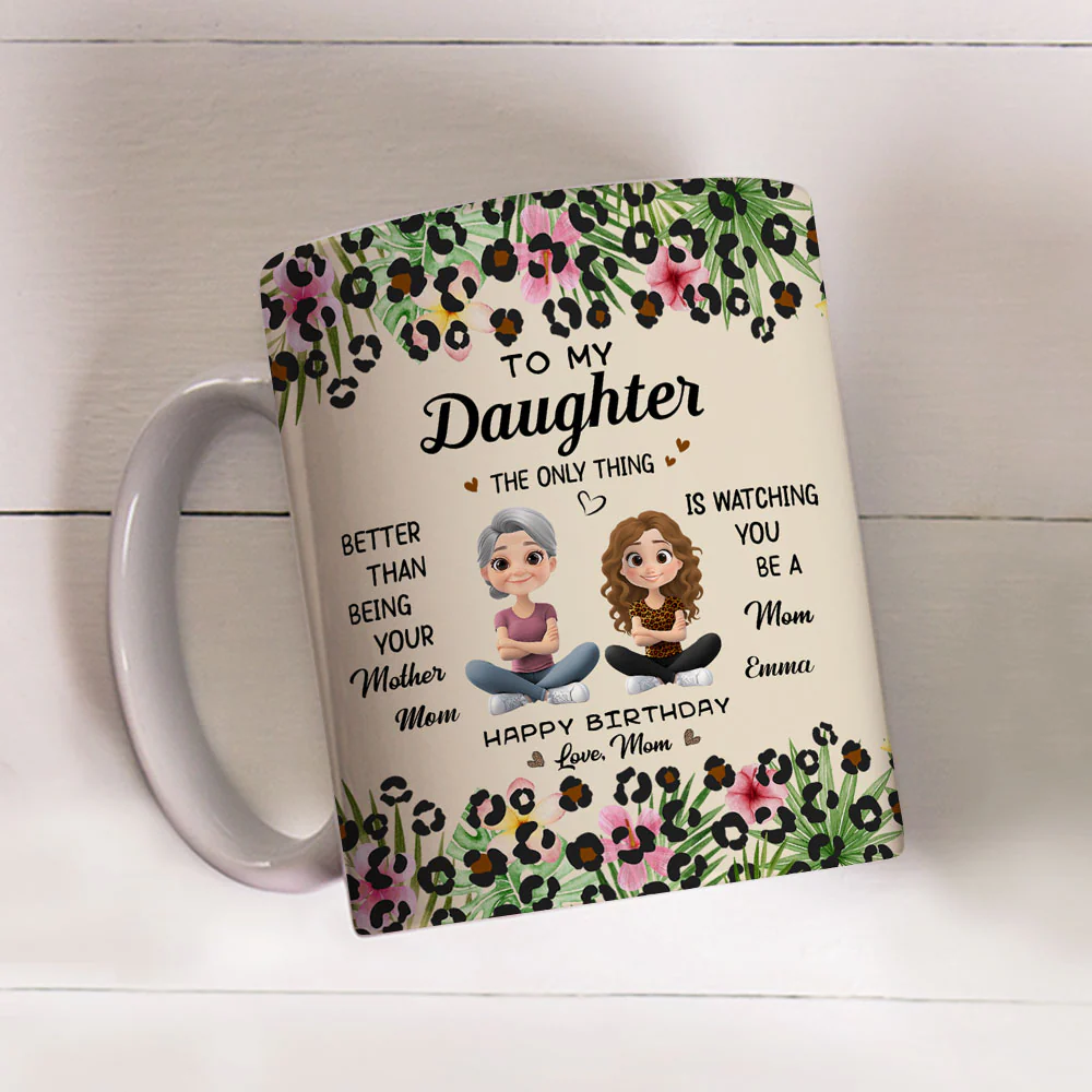 To My Daughter I Love You - Personalized Custom Coffee Mug - Image 2