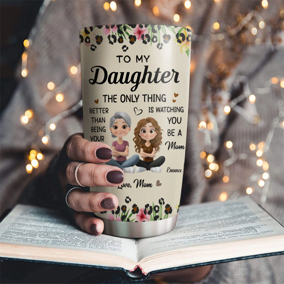 To My Daughter I Love You - Personalized Custom Tumbler - Image 2