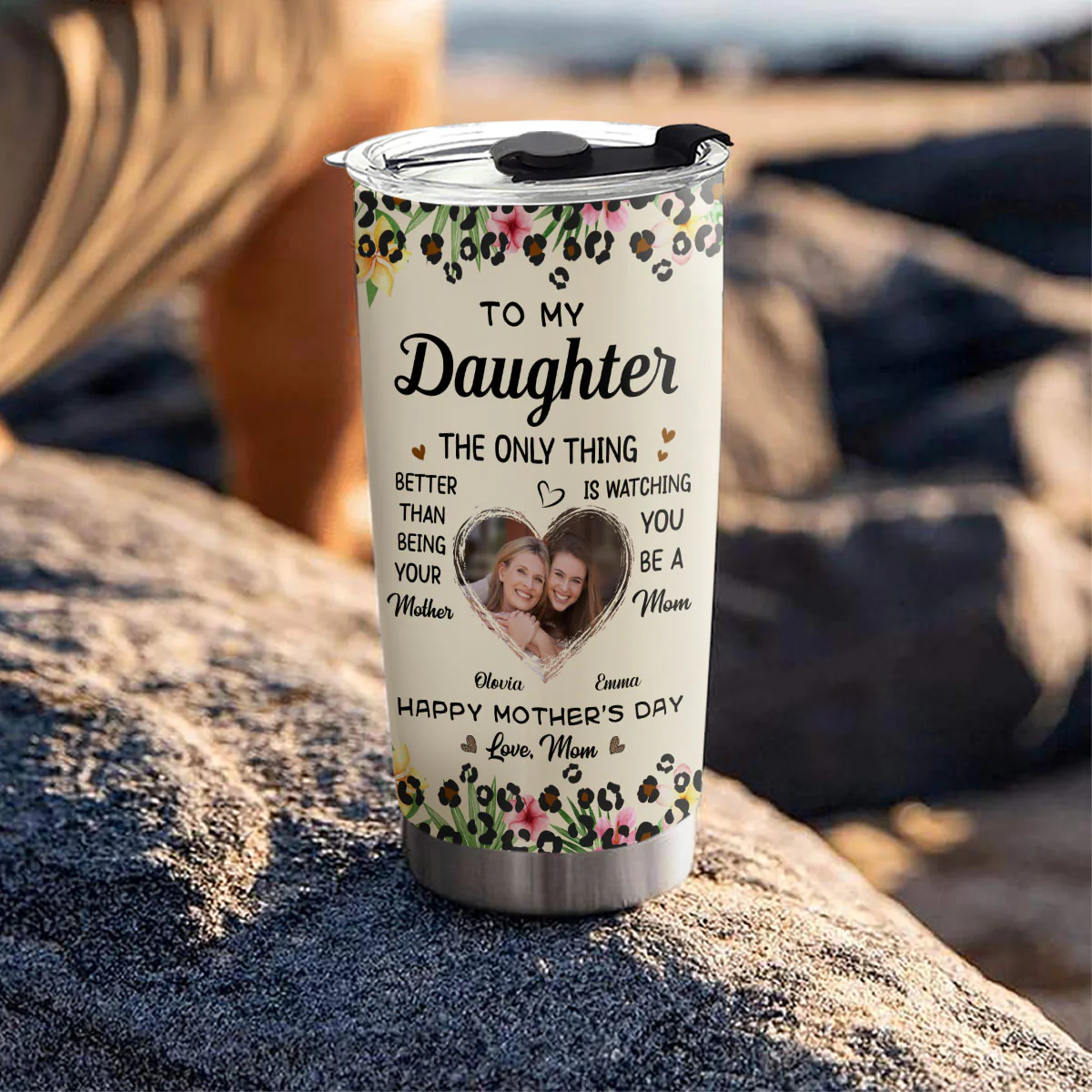 To My Daughter I Love You Photo - Personalized Custom Tumbler - Image 3