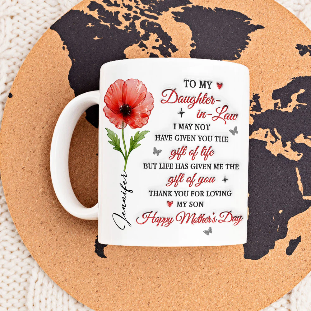 To My Daughter In Law  - Personalized Custom 3D Inflated Effect Mug - Image 2