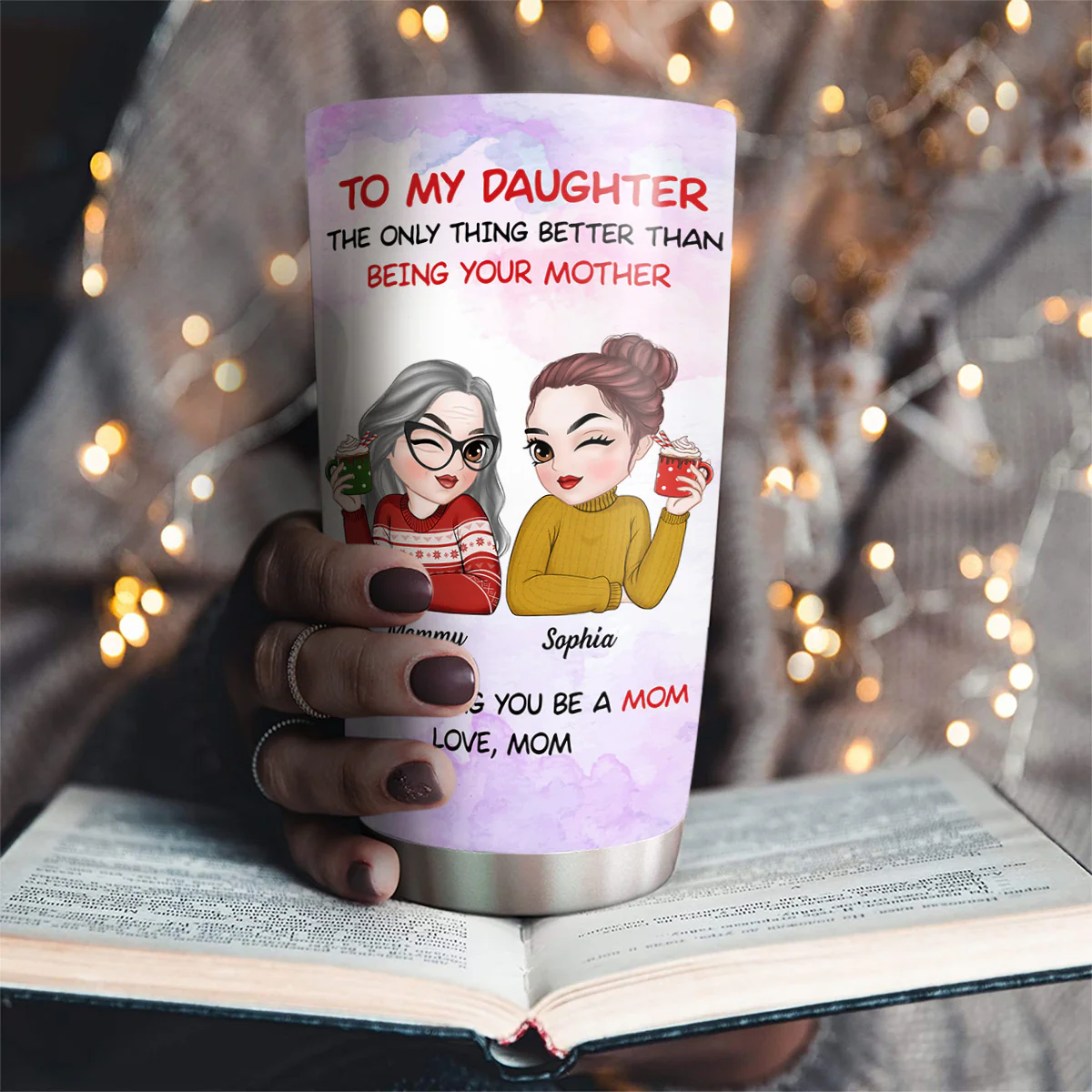 To My Daughter Merry Christmas  - Personalized Custom Tumbler - Image 4
