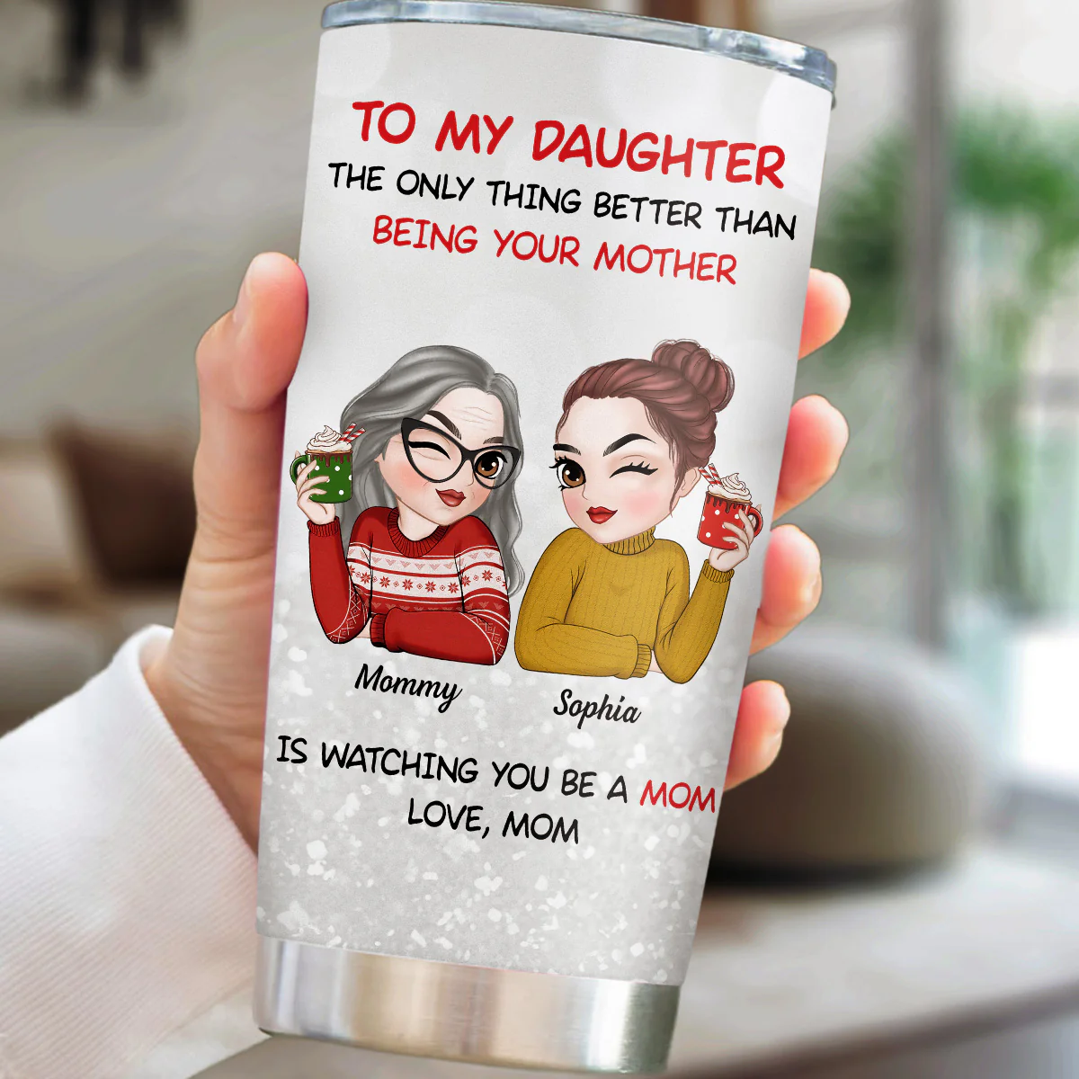 To My Daughter Merry Christmas  - Personalized Custom Tumbler - Image 6