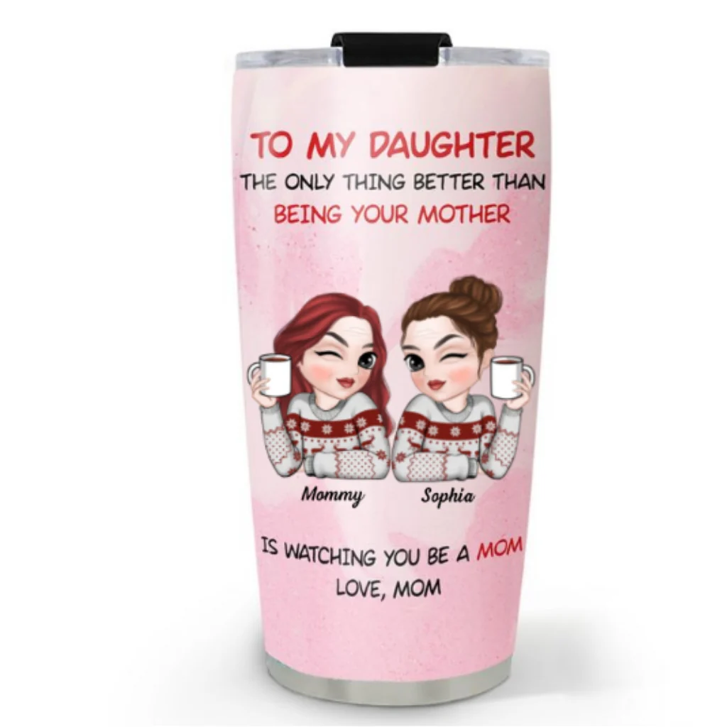 To My Daughter Merry Christmas  - Personalized Custom Tumbler - Image 7