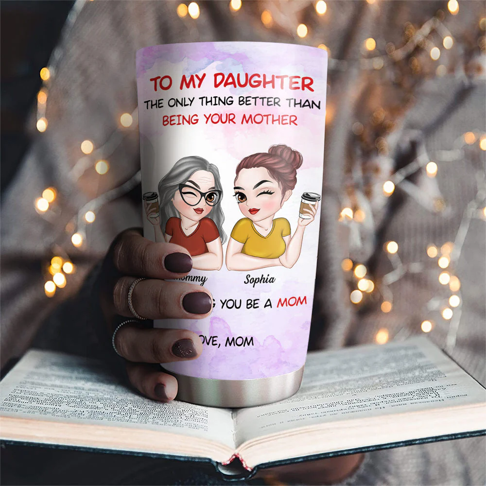To My Daughter - Personalized Custom Tumbler - Image 3