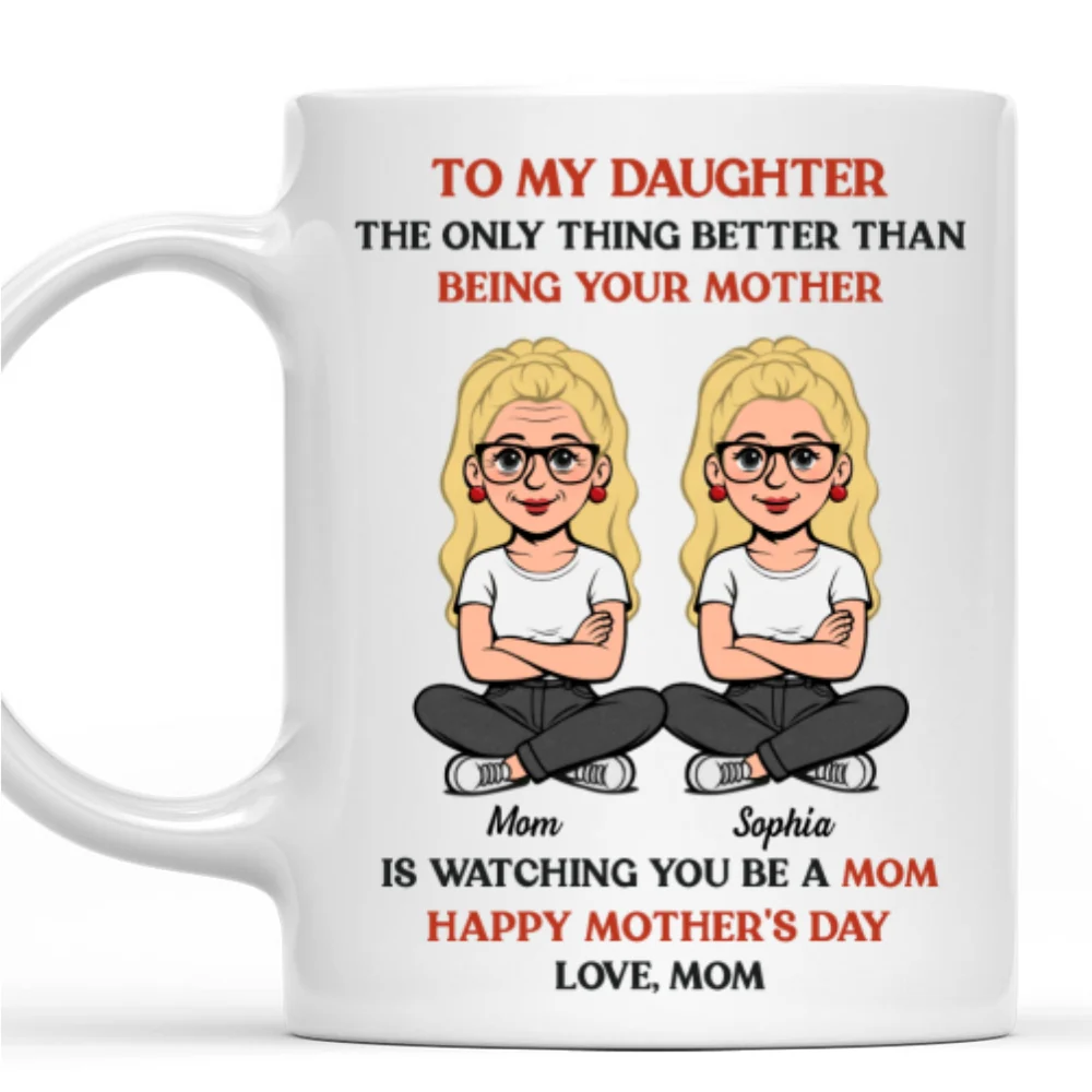 To My Daughter Retro Style - Personalized Custom Coffee Mug - Image 8