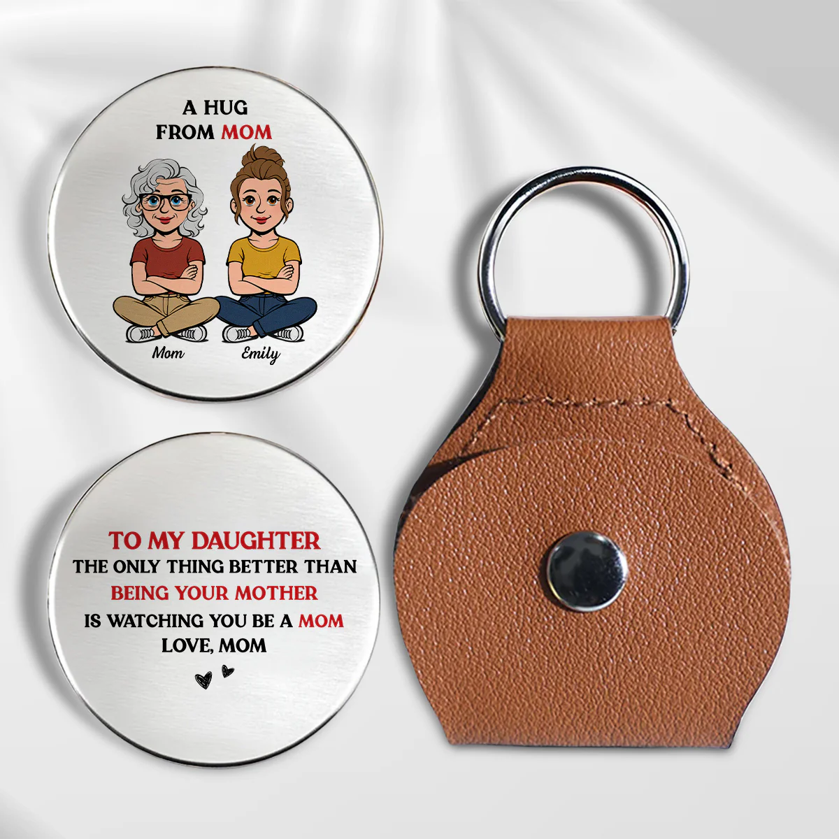 To My Daughter Retro Style - Personalized Custom Pocket Hug - Image 5