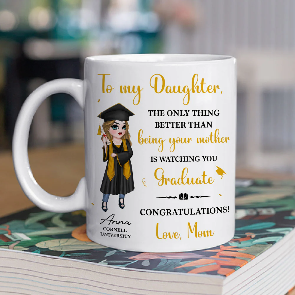 To My Daughter Son Graduation - Personalized Custom Coffee Mug - Image 2