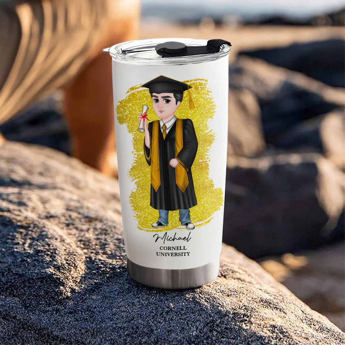 To My Daughter Son Graduation - Personalized Custom Tumbler - Image 4