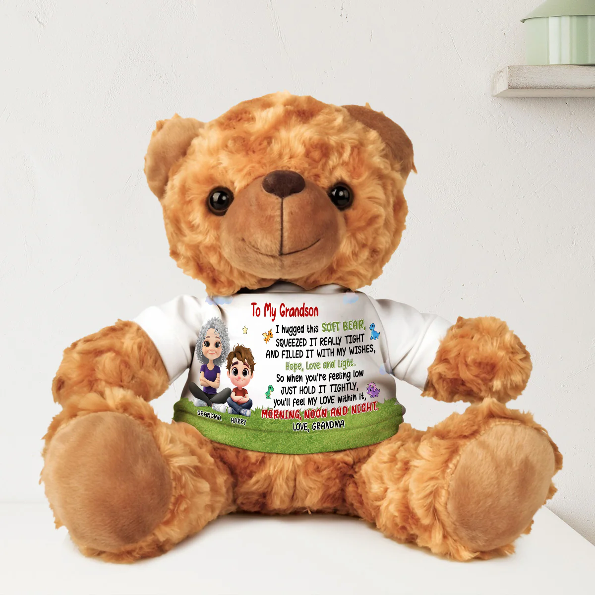 To My Grandchild - Personalized Custom Cuddle Bear - Image 3