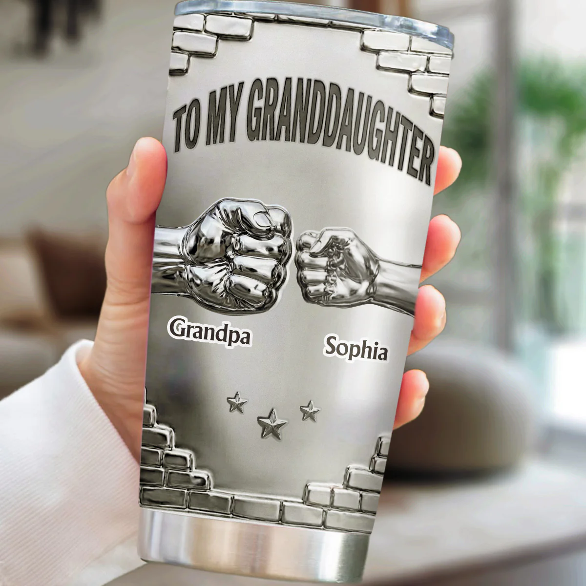 To My Granddaughter I Believe In You - Personalized Custom 3D Effect Tumbler - Image 4